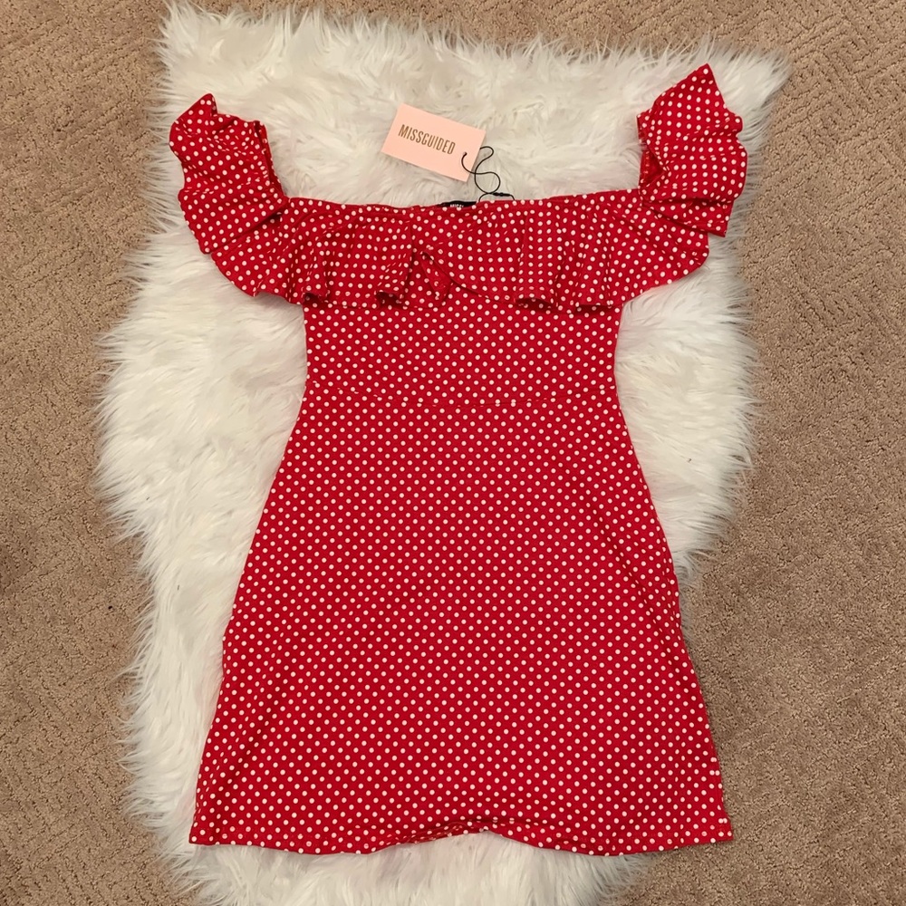 💋Red polka dot dress💋